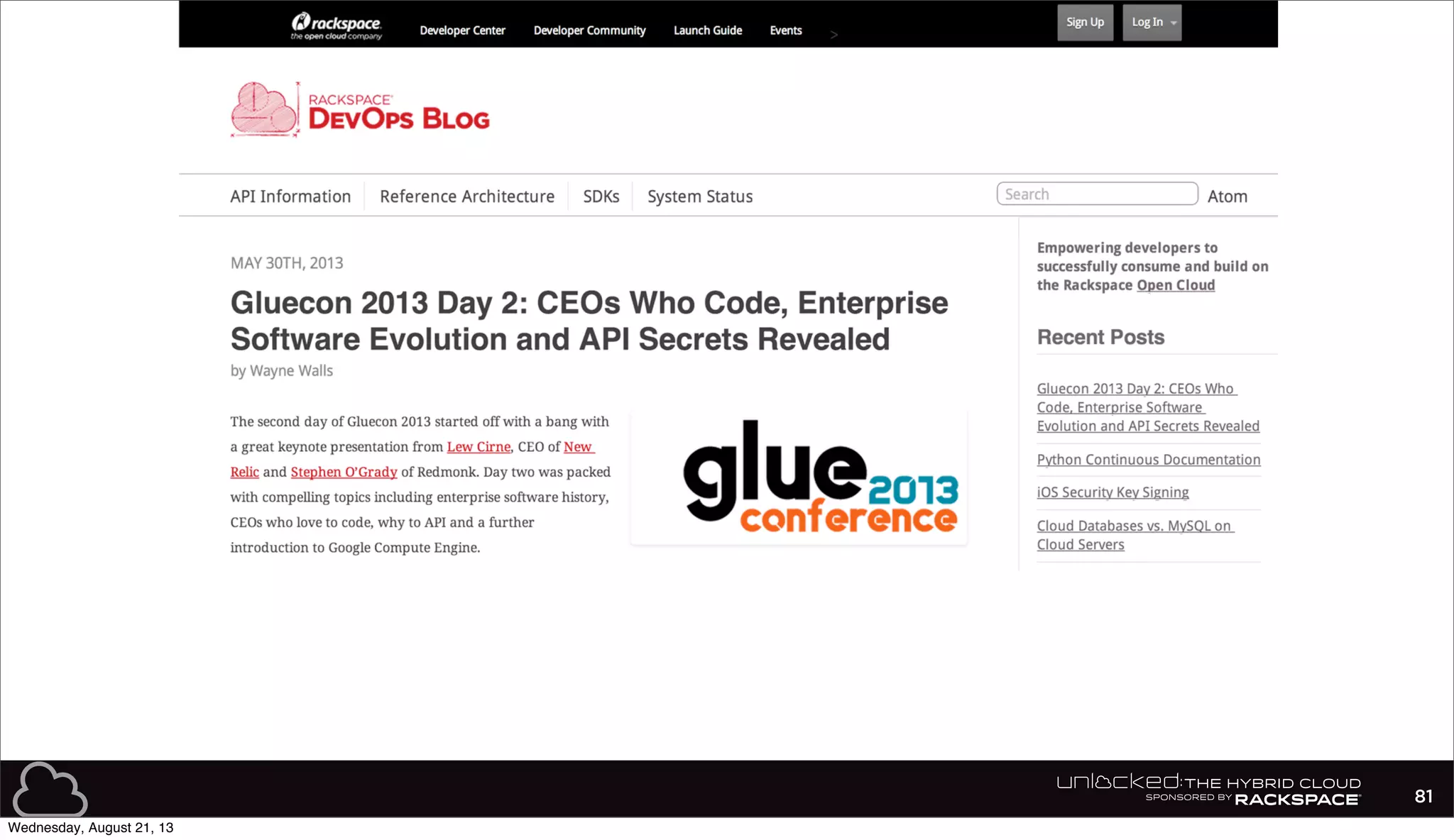 81
Wednesday, August 21, 13
 