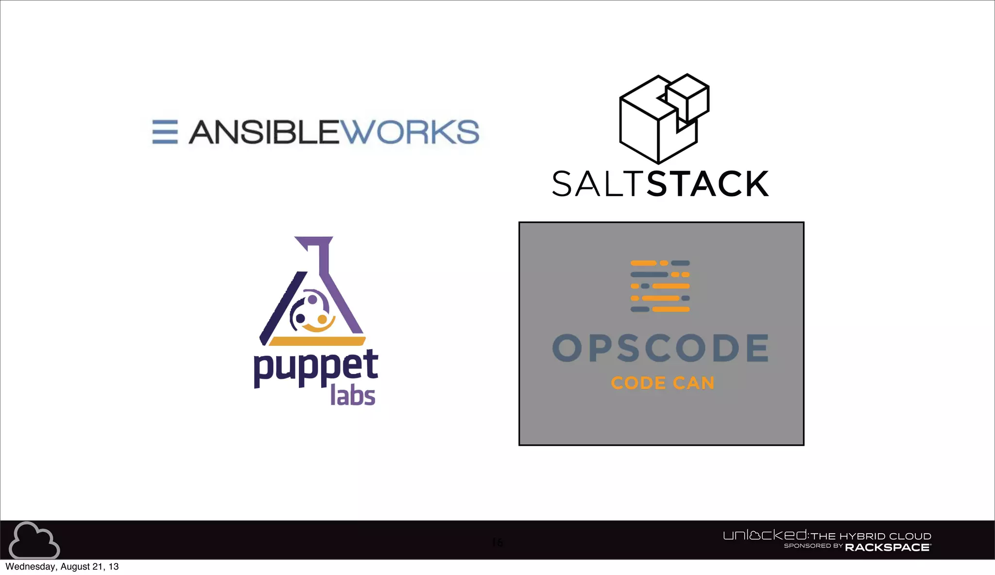 16
Wednesday, August 21, 13
 