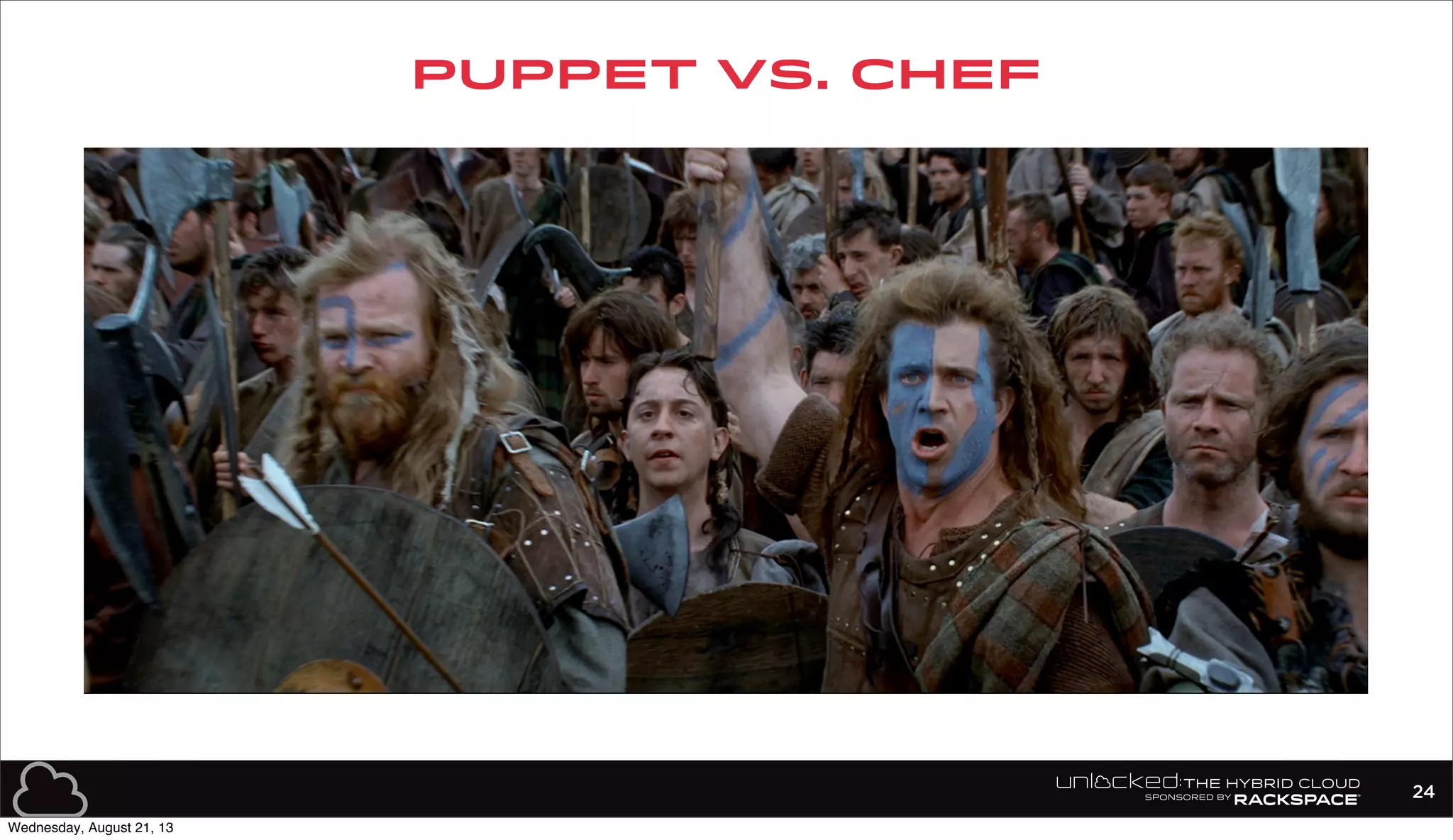 PUPPET vs. CHEF
24
Wednesday, August 21, 13
 