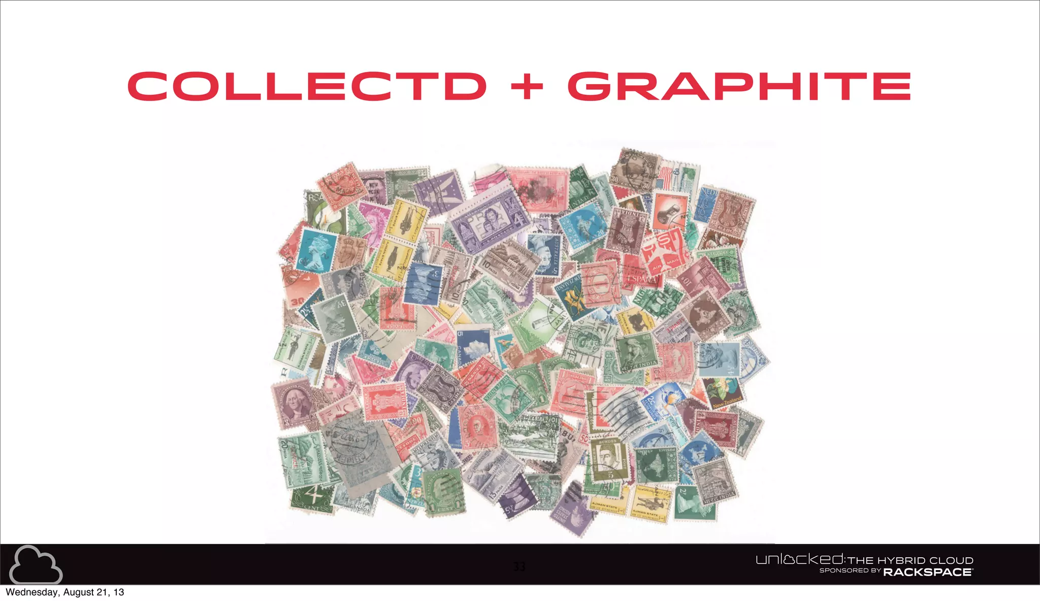 CollectD + GRAPHITE
33
Wednesday, August 21, 13
 