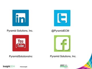 Pyramid Solutions, Inc.
Pyramid Solutions, Inc.
PyramidSolutionsInc
@PyramidECM
 