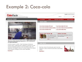 Savoir être pour agir avec Sens
Example 2: Coca-cola
 