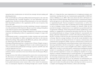 EUROPEAN COMMUNICATION MONITOR 2009
                                           17
      RESEARCH DESIGN AND DEMOGRAPHICS

...