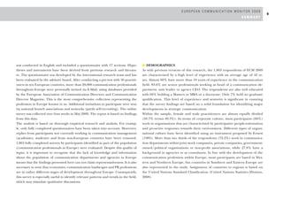 EUROPEAN COMMUNICATION MONITOR 2009
10
       SUMMARY




        ROLES AND CONTRIBUTION TO ORGANISATIONAL OBJECTIVES     ...