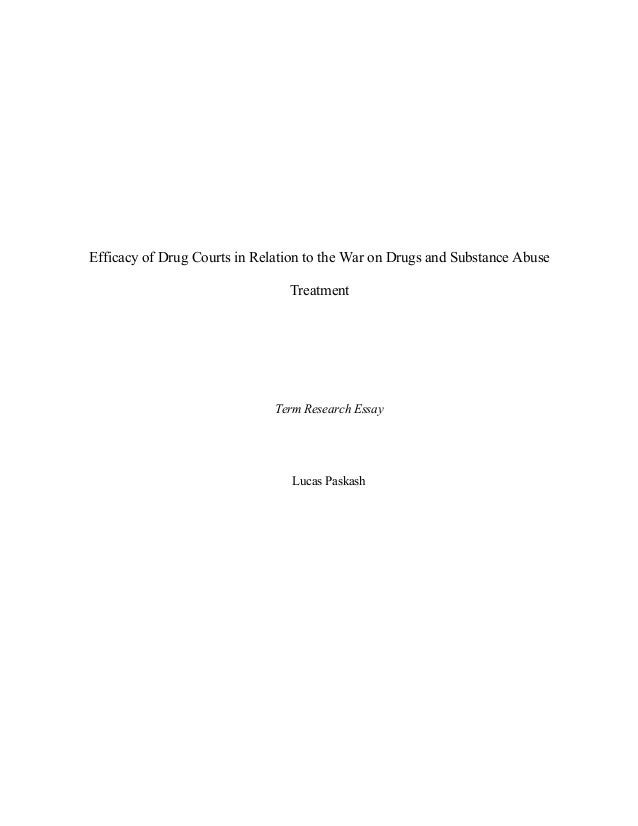 War on drugs research paper