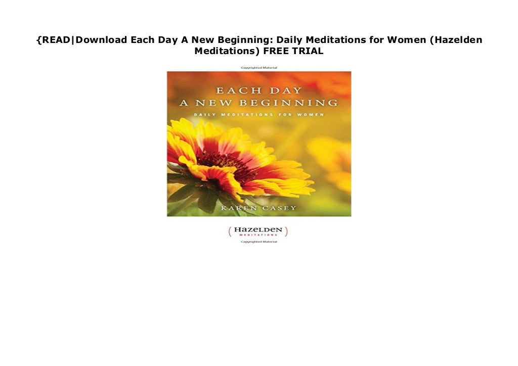 {READDownload Each Day A New Beginning Daily Meditations for Women
