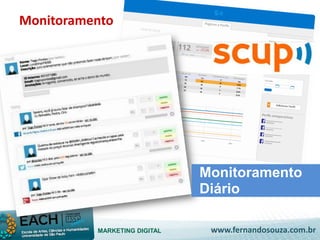 Monitoramento 
Monitoramento 
Diário 
MARKETING DIGITAL www.fernandosouza.com.br 
 