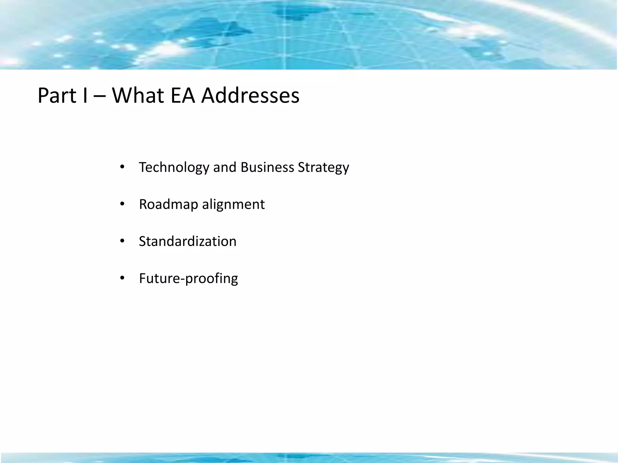 Part I – Overview of EA MethodstmforumeTOM