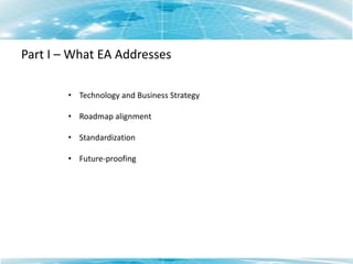 Part I – Overview of EA MethodstmforumeTOM