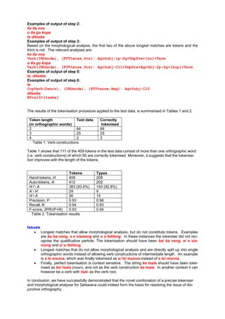 Setswana Tokenisation and Computational Verb Morphology: Facing the Challenge of a Disjunctive Orthography