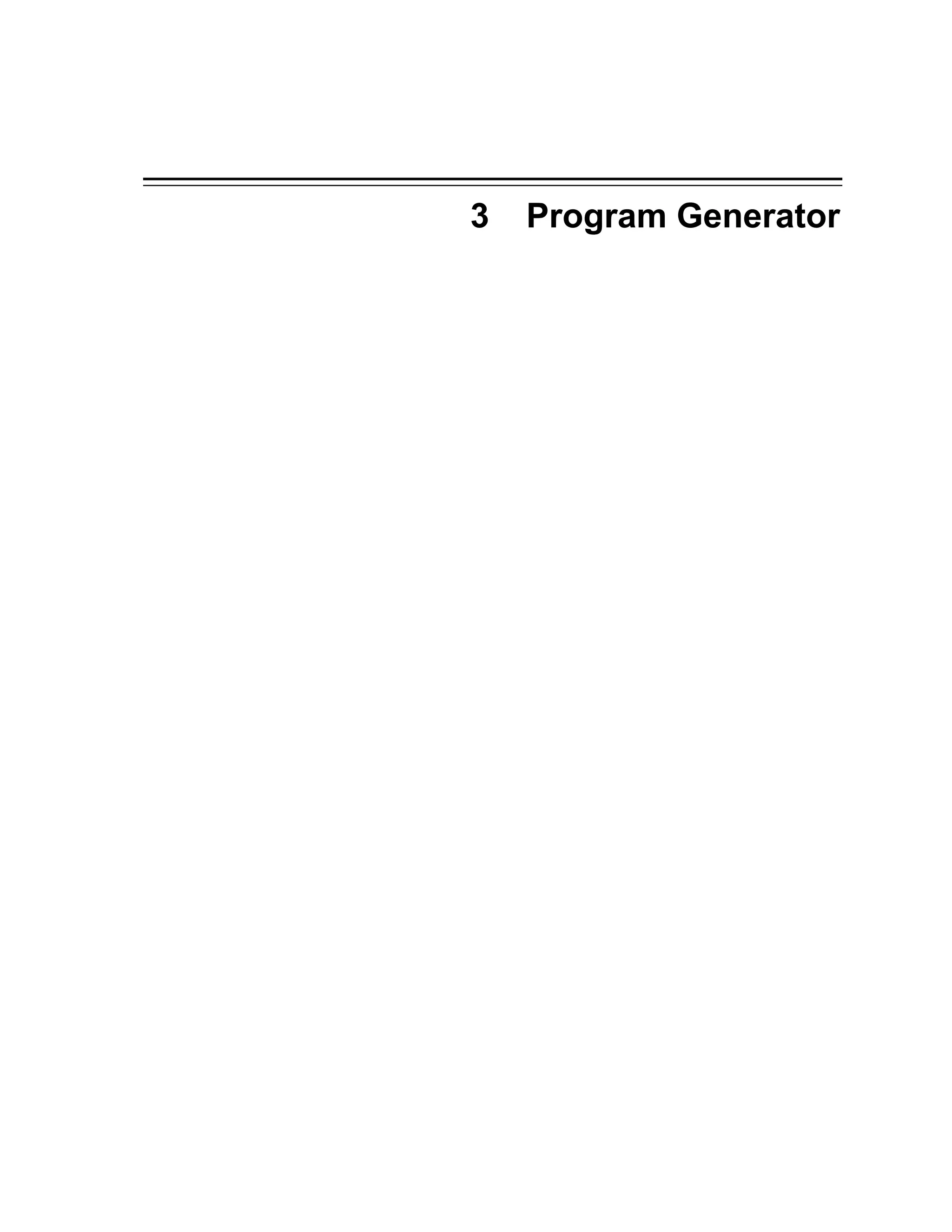 3 Program Generator 

 