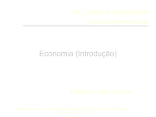 Ead Apostila 3 Hh Economia (IntroduçãO) Para AdministraçãO