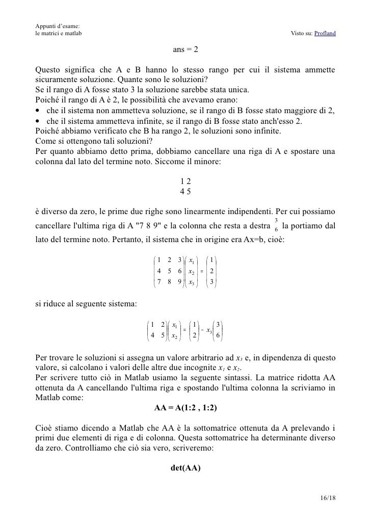 Come Calcolare Il Rango Di Una Matrice