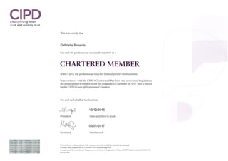 Chartered CIPD.