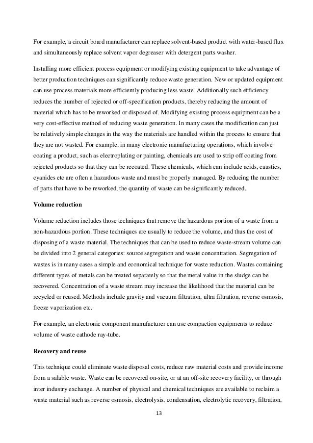 Master thesis waste management