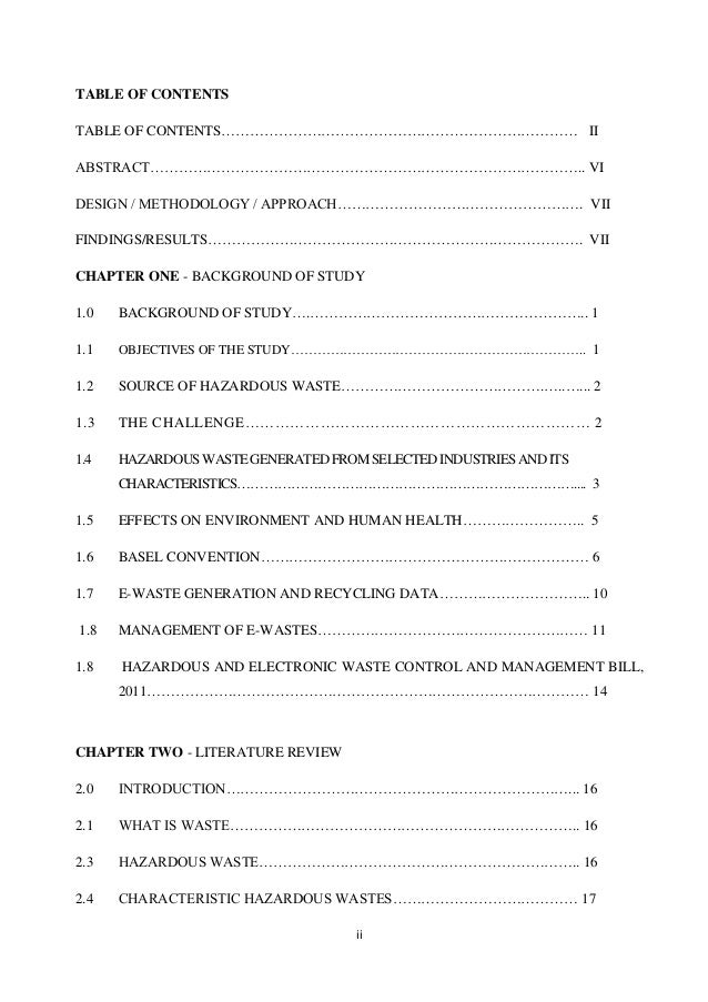 Thesis on drainage management