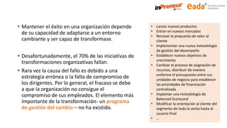 12 recomendaciones para la gestión del cambio en las organizaciones | PDF