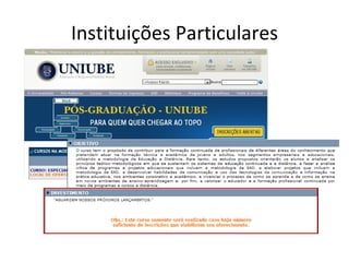 Instituições Particulares 