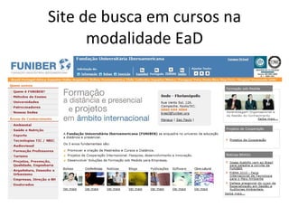 Site de busca em cursos na modalidade EaD 