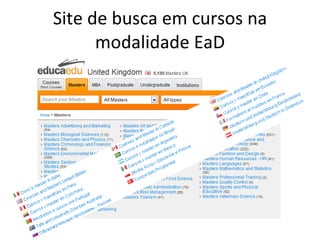 Site de busca em cursos na modalidade EaD 