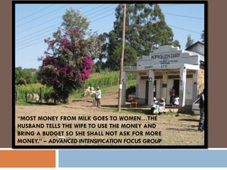 Dairy intensification, gender and child nutrition: Preliminary impressions