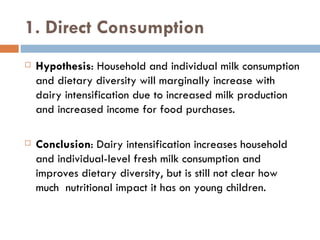 Dairy intensification, gender and child nutrition: Preliminary impressions