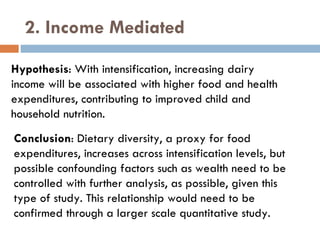 Dairy intensification, gender and child nutrition: Preliminary impressions