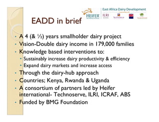 EADD: Gender in agricultural programs
