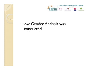 EADD: Gender in agricultural programs