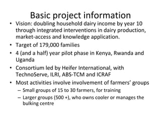 Using hubs to increase smallholder farmers’ access to services: Experiences from the East Africa Dairy Development Project