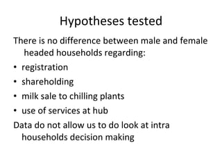 Using hubs to increase smallholder farmers’ access to services: Experiences from the East Africa Dairy Development Project