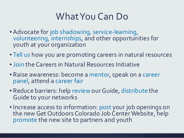 Careers in natural resources initiative Lisa Eadens