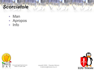Scorciatoie Man Apropos Info 