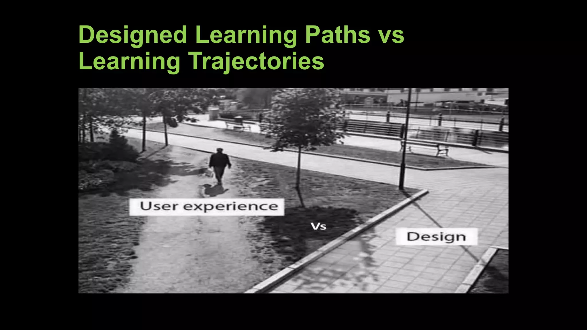 Designed Learning Paths vs
Learning Trajectories
 