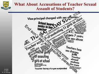 What About Accusations of Teacher Sexual Assault of Students? 