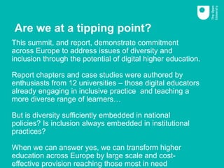 Digital Higher Education and diversity and Inclusion | PPTX
