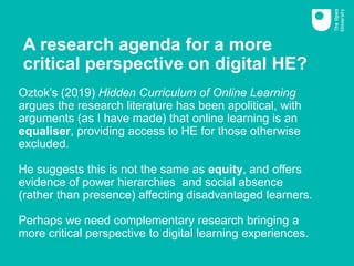 Digital Higher Education and diversity and Inclusion | PPTX