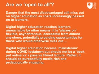 Digital Higher Education and diversity and Inclusion | PPTX