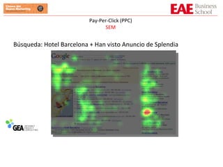 Búsqueda: Hotel Barcelona + Han visto Anuncio de Splendia  Pay-Per-Click (PPC) SEM 