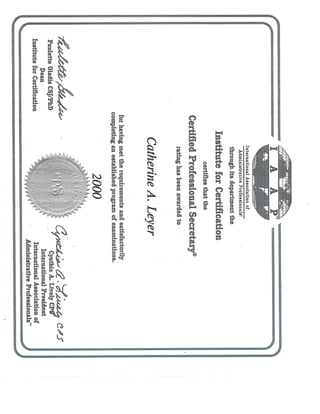 CPS Certificate