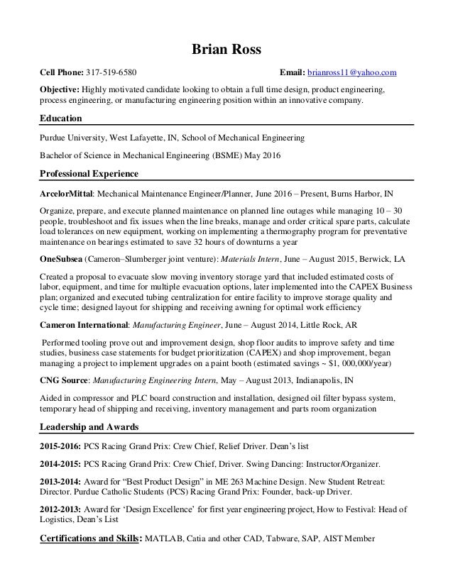 ross brian resume optimal resume ross