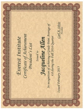 everest certificate 2015