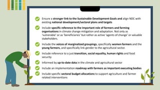 Enhancing farmer engagement in national climate policies: Advocay tools and approaches 