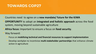 Enhancing farmer engagement in climate policy and COP27