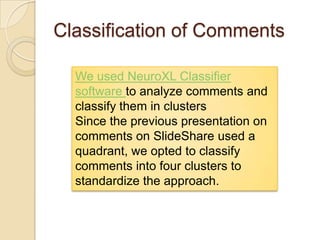 Clusters of Comments