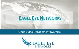 Cloud Video Management Systems
1
 