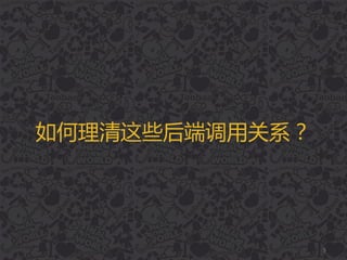 如何理清这些后端调用关系？
5
 