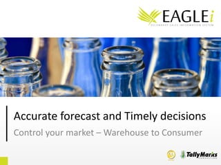 Accurate forecast and Timely decisions
Control your market – Warehouse to Consumer
 