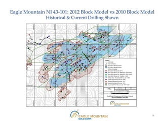 Eagle Mountain NI 43-101: 2012 Block Model vs 2010 Block Model
               Historical & Current Drilling Shown




                                                            16
 