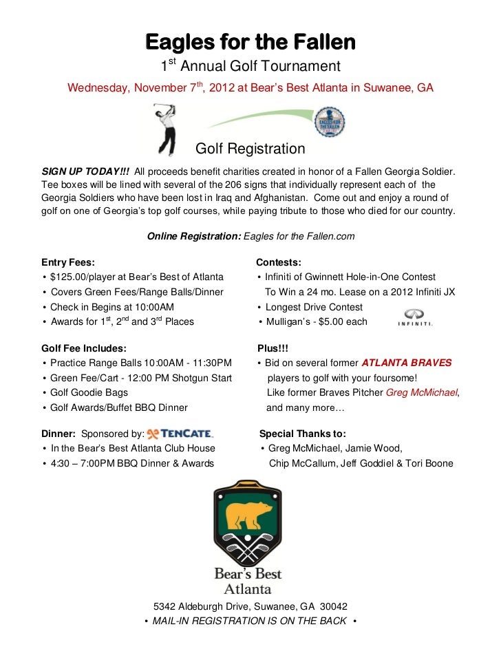 Eagles for the Fallen 1st Annual Golf Tournament, November 7th, 2012
